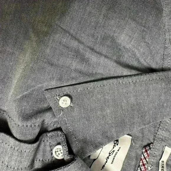 NWT - Ben Sherman Gray Button Down shirt L - Picture 8 of 14